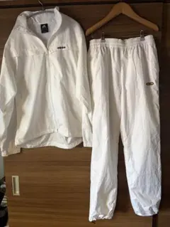 adidas ホワイトジャージ上下セット
