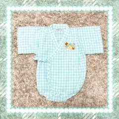 美品 ミキハウス 80 甚平 男の子 クマ柄 ベビー服 浴衣 夏物 じんべい