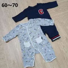 60～70cm西松屋　ロンパース2点セット