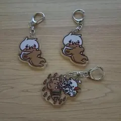 愛しすぎて大好きすぎる　にゃんことくま　アクリルキーホルダー　3個セット