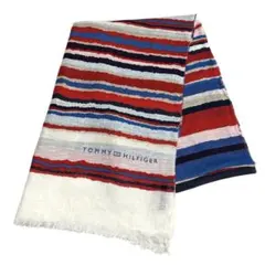 TOMMY HILFIGER ストール マルチカラー ボーダー 大判 ショールのサムネイル