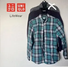 UNIQLO ユニクロ フランネルシャツ ブロードシャツ チェック柄 XS S