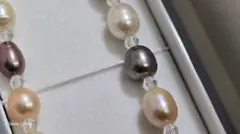 ★本物保証★ 淡水パールとスワロフスキークリスタルネックレス