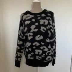 MURUA レオパード柄 ニット F ブラック系