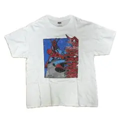 【MARVELオフィシャル】スパイダーマン 両面プリント Tシャツ XL 白のサムネイル