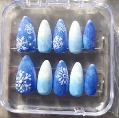 雪の結晶デザイン ネイルチップ 10個セット
