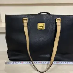 ANNA トートバッグレザー ブラック ベージュのサムネイル