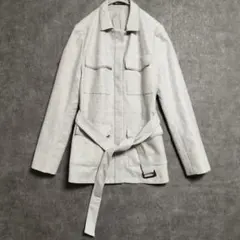 COMME ÇA DU MODE ミリタリージャケット ウエストベルト付き