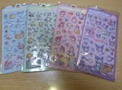 ボンボンドロップ風シール　サンリオ　マイメロクロミシナモンポチャッコ　4枚セット