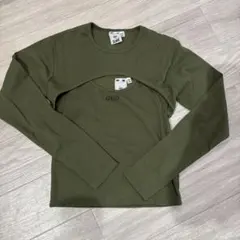 美品 X-girl カットソー 2PCS TOPS タンクトップ　カーキー　M