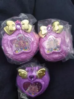 【名探偵プリキュア】カプセルトイ 3個セット パープル　キュアアンサー