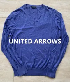 UNITED ARROWS Vネックサマーニット ブルーのサムネイル