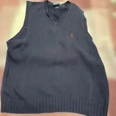 Polo by Ralph Lauren ネイビー Vネックベスト XL