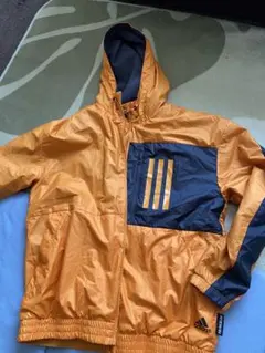 adidas オレンジ ネイビー ナイロンジャケット