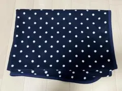ユニクロ　ブランケット　フリース　水玉　ネイビー　非売品