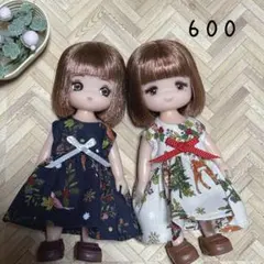 600 ミキマキ　ノースリーブワンピース　アール・ヌーヴォー　クリスマス　紺　白