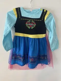 アナ風ドレス ワンピース 90〜100 プリンセス アナ雪 コスプレ ディズニー