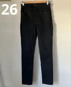 UNIQLO 26 66cm ウルトラストレッチスキニーハイライズジーンズ 黒