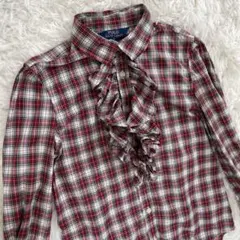 ラルフローレン長袖シャツチェック柄コットン女の子