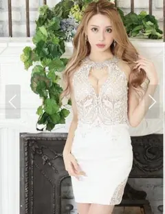 【最終値下】angelR キャバドレス ミニ ナイトドレス 白