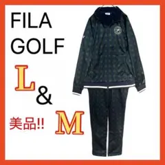 FILA GOLF フィラゴルフ ブルゾン ネイビー×グリーン 裏起毛 ウェア冬