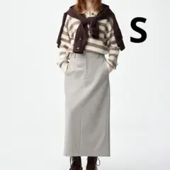 GU ナローロングスカートZ ベージュ　S