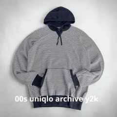 00s uniqlo archive y2k swag サーマルニットフーディ