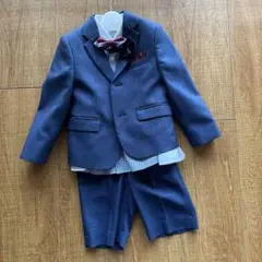 子供用ダークブルーフォーマルスーツ（ショートパンツ付き） 男児 110