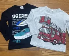 Sn't kids 働く車　ロンT 消防車　新幹線はやぶさ　かがやき長袖　110