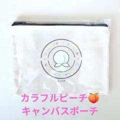 【匿名配送】カラフルピーチ✨キャンバスポーチ✨完売品のサムネイル