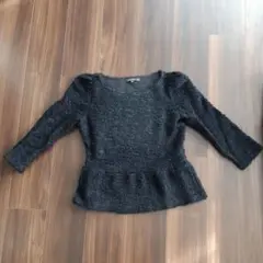 【ANAYI】黒のトップス　プルオーバー