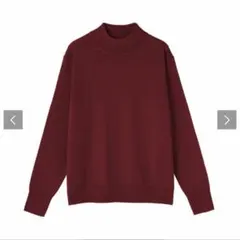 最終値下げ‼️【美品】無印良品 洗えるウールハイゲージハイネックセーター L 赤