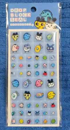 国内正規品 たまごっち ドロップブロックシール タイルシール 青 匿名配送