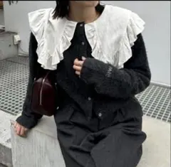 mystic 襟フリルブラウス