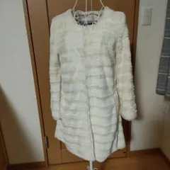 INGNI アイボリー ファー風 ロングコート