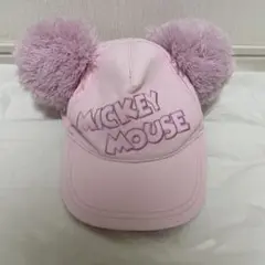 ミッキーマウス ピンクキャップ ポンポン付き⭐︎