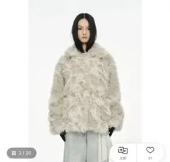CERRIC 25FW MIXED FUR JACKET アイボリー