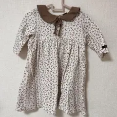 小花模様のワンピース 80cm ベビー服　長袖　春服