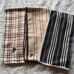 BURBERRY ハンカチ 3枚セット チェック柄 ベルト柄