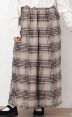 サマンサモスモス(Samansa Mos2）チェック柄ワイドパンツ