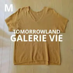 GALERIE VIE TOMORROWLANDマスタード Vネック 半袖ニットのサムネイル