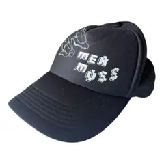 90s トラッカーキャップ ブラック グラフィック メッシュ ヴィンテージ