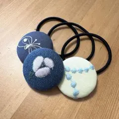 ミナペルホネン ヘアゴム handmade くるみボタン2セット② - メルカリ
