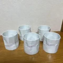 パピルス有田焼　カップ５個セット　使用済と思われる