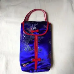 刺繍入り紫色ティッシュボックスカバー 新品