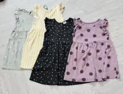 美品H&M コットン100ワンピース4点セット！92cm
