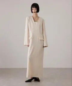 26ss ADAM ET ROPE' FEMME スリットスリーブワンピース