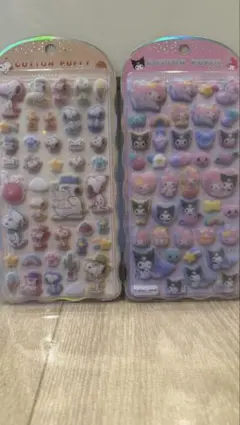 コットンパフィシール　マイメロクロミ、スヌーピー