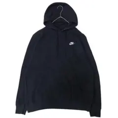 a*e様 NIKE ナイキ プルオーバーパーカー 黒 XL 刺繍ロゴ US古着