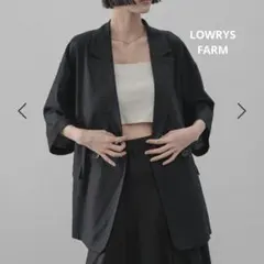 h*a様 LOWRYSFARM ソフリネンダブルジャケット 黒 ブラックのサムネイル